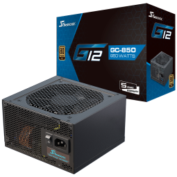 SEASONIC海韵 G12 GC850W电源 游戏金牌直出 双路CPU供电 3条PCIe 14cm小身形 智能温控