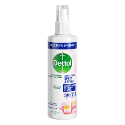 滴露（Dettol）衣物除菌除味喷雾睡莲250ml 去火锅味去汗味空气清新剂杀菌99.9%