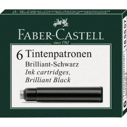 辉柏嘉（Faber-castell）墨囊钢笔墨胆一次性墨水胆6支装 黑色185507
