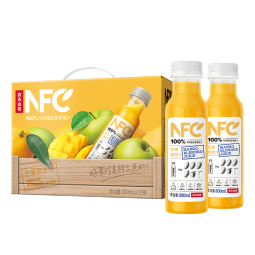 农夫山泉 NFC果汁饮料 100%NFC芒果混合汁300ml*10瓶 礼盒 