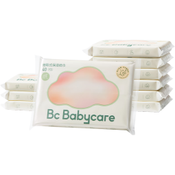 babycare婴儿云柔巾儿童超柔软面巾纸纸巾清洁保湿抽纸便携小包 40抽*10包