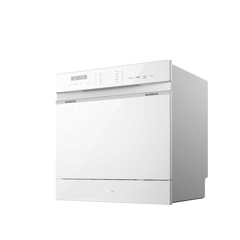美的vx10白色款家用10套台式洗碗机