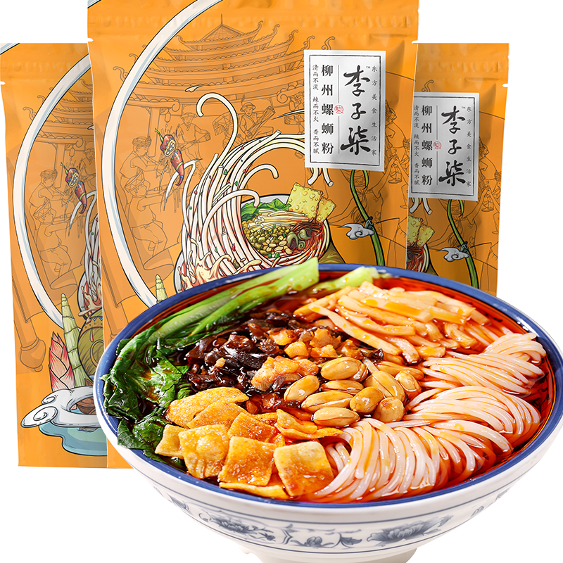 李子柒 螺蛳粉 335g*3袋（水煮型）广西柳州特产袋装方便速食米粉米线