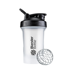 Blender Bottle 蛋白粉摇摇杯运动水杯 大容量健身水壶代餐奶昔杯 便携塑料杯子 黑色V2款 600ml
