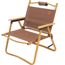 京东京造 克米特椅 户外便携折叠椅 铝合金牛津布 露营野餐椅子小号深棕色