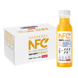 农夫山泉 NFC果汁饮料 100%NFC芒果混合汁300ml*24瓶 整箱装