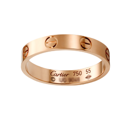 Cartier卡地亚戒指 情侣男女同款3.6毫米宽LOVE结婚对戒婚戒多码可选 B4085200 18K玫瑰金色 54