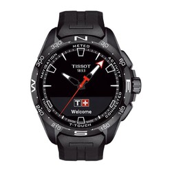 天梭（TISSOT）瑞士手表 腾智无界系列腕表 橡胶带石英男表 T121.420.47.051.03