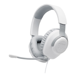 JBL量子风暴Q100  游戏耳机头戴式 有线电竞耳机 7.1环绕声电脑吃鸡耳机3.5mm带麦克风监听耳麦 白色