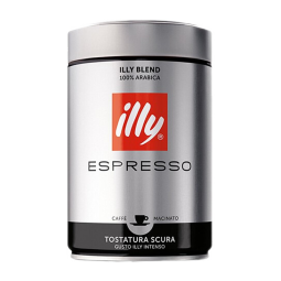 意利（illy）咖啡粉罐装意大利进口意式手冲黑咖啡研磨粉100%阿拉比卡 深度烘焙咖啡粉250g*1罐