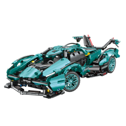 联合创想兼容积木赛车拼装玩具男孩遥控跑车高难度巨大型六一儿童节礼物 蓝魅兰博基尼（静态版）