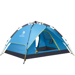 骆驼帐篷户外 3-4人露营防雨双人自动帐篷速开 A9S3G5101-2,粉色/奶白 均码