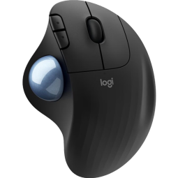 罗技（Logitech）ERGO M575无线蓝牙鼠标 无线轨迹球鼠标办公人体工学鼠标双模Mac 笔记本电脑电池款USB鼠标 M575商用 石墨黑(Bolt接收器2年)