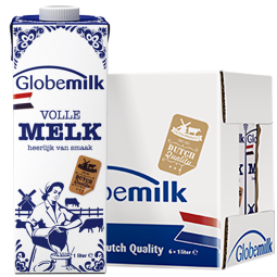 荷高（Globemilk）荷兰原装进口 3.7g优乳蛋白全脂纯牛奶 1L*6 营养高钙早餐奶