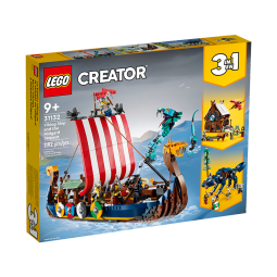 乐高（LEGO）积木玩具 创意三合一 31132海盗船与尘世巨蟒9岁+ 六一儿童节礼物