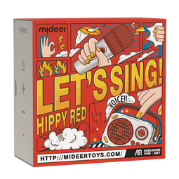 弥鹿（MiDeer）儿童麦克风话筒音响一体无线k唱歌机玩具六一儿童节生日礼物礼盒 【中国红】升级双麦-麦克风礼盒