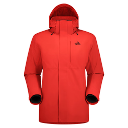 伯希和（Pelliot）【赤焰】冲锋衣男女机能三合一秋冬保暖防水外套115301063红XL