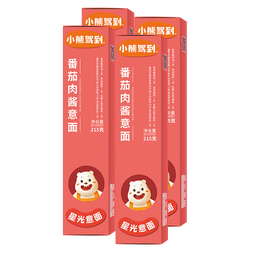 小熊驾到番茄肉酱意面 家用意大利面酱拌面方便速食意粉通心粉 番茄肉酱意面 215g*6盒