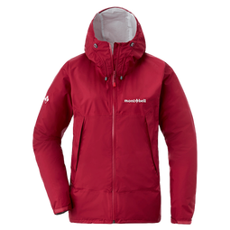 mont·bell 雨行者冲锋衣女款户外超轻防风防水单层硬壳连帽外套 1128662 CHRD樱桃红 XS