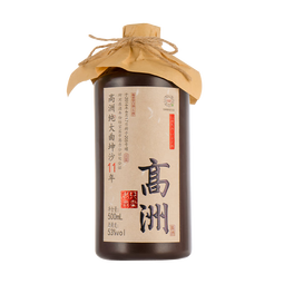 高洲纯大曲坤沙11年【公证处认证真年份】酱香型白酒纯粮口粮酒53度 53度 500mL 1瓶