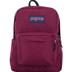 JANSPORT杰斯伯书包轻便双肩包男女旅行包简约背包电脑包学生校园 4QUT04S深紫酒红-侧边袋