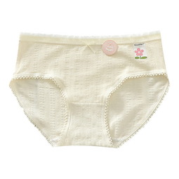 雅鹿纯棉内裤女日系甜美清新碎花学生全棉7A透气三角短裤少女底裤 肤色+五角星+肤小花+大花+ 5条 M 【码数偏小，升级M-L通码】