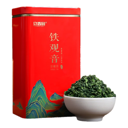 立香园铁观音茶叶浓香型礼盒装新茶福建安溪高山兰花香耐泡回甘铁盒装 中国红250克礼罐装