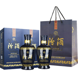 汾酒 蓝汾 清香型白酒 53度 475mL 2瓶 双瓶装（内含礼袋）