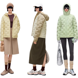 蕉内（Bananain）氢气女士轻薄羽绒服连帽秋冬新款保暖外套 抹茶绿拼夜影紫 S