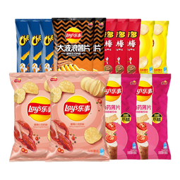 乐事（Lay's）薯片  吃货零食大礼包666g超值宿舍分享装 多口味休闲零食 乐事经典混合组合666g