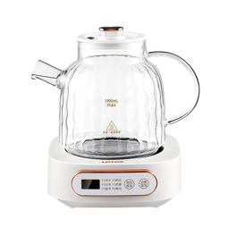 LOTOR养生壶办公室煮茶壶家用迷你煮茶器多功能玻璃烧水壶小型0胶花茶壶恒温电热水壶 白色【轻音柔煮/八大功能】 1L