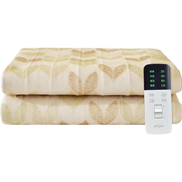 水星家纺【高温断电】双人电热毯1.5米x1.8米双温双控电褥子定时除螨排湿