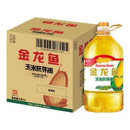 金龙鱼食用油 玉米胚芽油 非转基因 压榨一级 玉米油 4L 整箱装(4桶)