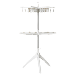 英氏（YEEHOO）婴儿落地晾衣架多功能折叠衣架毛巾架室内阳台不锈钢户外尿布架 两层多功能晾衣架