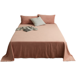 无印良品牛奶绒床单单件 冬季加厚法兰绒1.5/1.8米床被单毛毯230*245cm