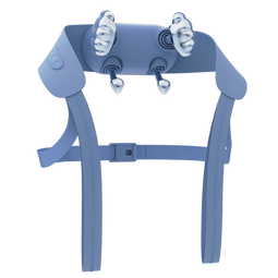 妙界R6金属五指肩颈按摩仪颈椎按摩器斜方肌腰背肩膀腿部仿人手揉捏热敷多功能按摩生日礼物男女 蓝