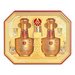 五粮液（WULIANGYE）股份有限公司出品感恩酒白酒52度浓香型白酒 喜宴用酒收藏送礼 52度 500mL 2瓶 传承金礼盒装-带杯