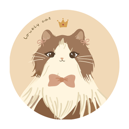 KAYE卡通圆形地垫客厅卧室电脑椅子懒人沙发茶几毯电竞转椅化妆椅脚垫 FYR-布偶小猫 直径80X80cm