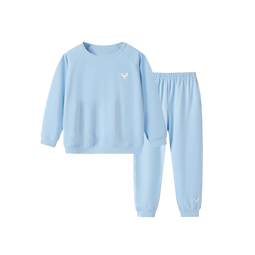 英氏（YEEHOO）儿童德绒保暖内衣套装加绒加厚冬季男女童秋衣秋裤打底 粉色 110