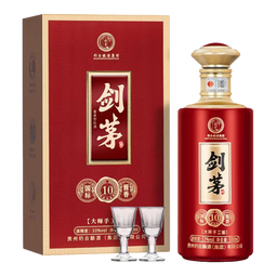 剑茅府 酱酒 国标酱香10 优级白酒 53度 500mL/瓶 礼盒装 喜宴宴请送礼 53%vol 500mL 1盒 国标酱香10 每盒配1礼品袋