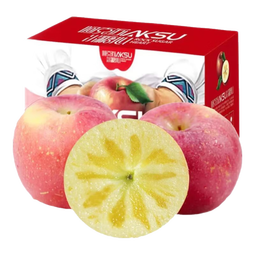 阿克苏苹果新疆阿克苏冰糖心苹果 丑苹果 新疆特产生鲜红富士 新鲜水果礼盒  带箱10斤 中果 单果70-75mm净重8.5斤