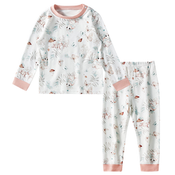 欧孕儿童秋衣秋裤宝宝秋衣套装男童女童纯棉保暖内衣A类全棉睡衣 小熊果园 【10A抗菌100%新疆棉】 80 【建议身高：75-85cm】