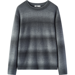 森马（Semir）商场同款|毛衫男冬渐变条纹针织衫2025新款复古慵懒圆领毛衣 蓝灰色调00482 S