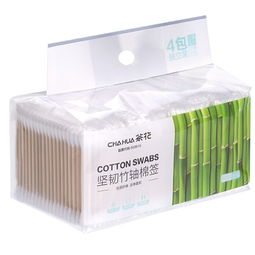茶花新疆棉棉签木棒口红棉花棒掏耳朵尖头化妆用双头专用棉婴儿 盒装竹轴棉签300支（尖头+圆头）