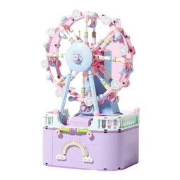 贝初众女孩生日礼物7-14岁儿童玩具音乐盒八音盒6-10岁8-12岁最圣诞节火 【摩天轮音乐灯光款】精美礼盒 六七岁送学生女儿喜欢的小玩意