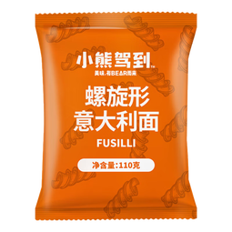 小熊驾到螺旋意面110g 意大利面儿童方便面速食通心粉 110g*3袋
