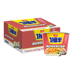 今麦郎 方便面一桶半红烧牛肉面大分量面饼桶装泡面 【12桶整箱装】西红柿打卤面