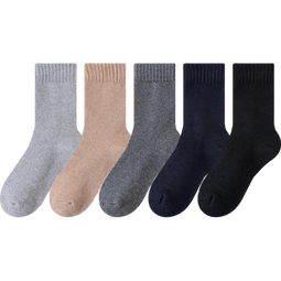 加厚袜子男款女款秋冬季加厚加绒保暖毛圈零下40度防寒中筒袜男 【秋冬保暖·毛圈蓄热】3双装-灰色+咖色+深灰