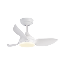 佑家儿童房间风扇灯小尺寸餐厅吊扇灯卧室阳台电扇灯 A款哑光白 18WLED单灯 变频六档