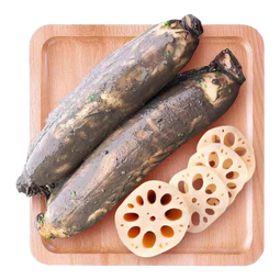 湖北洪湖粉藕新鲜莲藕九孔藕煲汤粉藕带泥现挖现发减脂健康蔬菜 半斤（试吃装一小节）